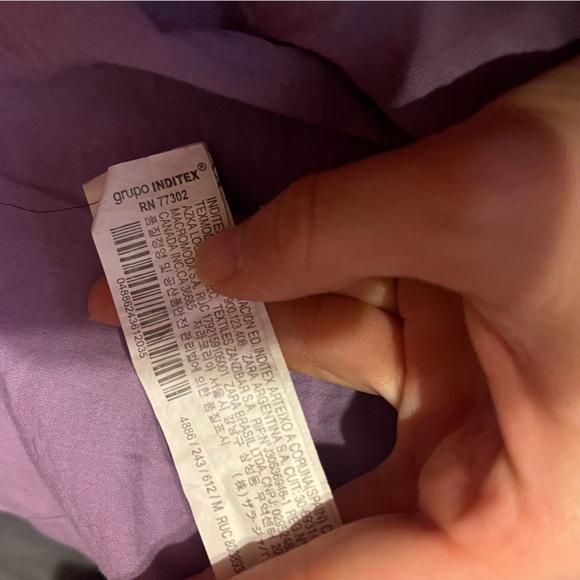 Womens ZARA Lilac Rhinestone Button-Up Front, Sleeveless, Tweed, Mini Dress - Picture 12 of 12